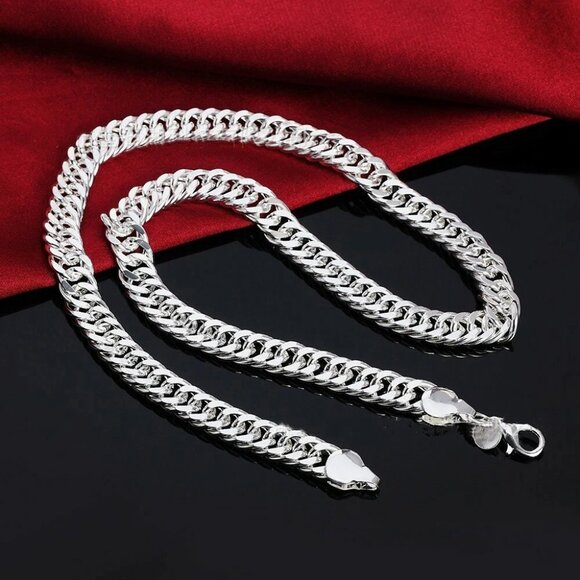 20"-24" Men's 925 Sterling Silver 6mm Miami Cuban Link Chain Necklace - Picture 3 of 4